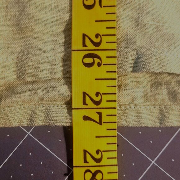 FLAX Women 100% Linen M Button Down Chartreuse Boxy Fit Top Lagenlook Layering - Picture 10 of 11